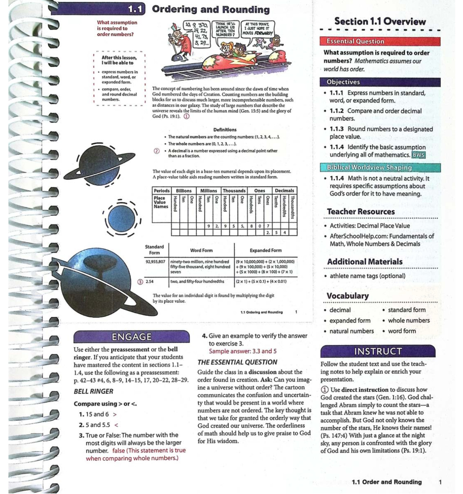 NEW BJU Press 7th grade FUNDAMENTALS OF MATH Complete Subject Kit 3rd ed Box Set
