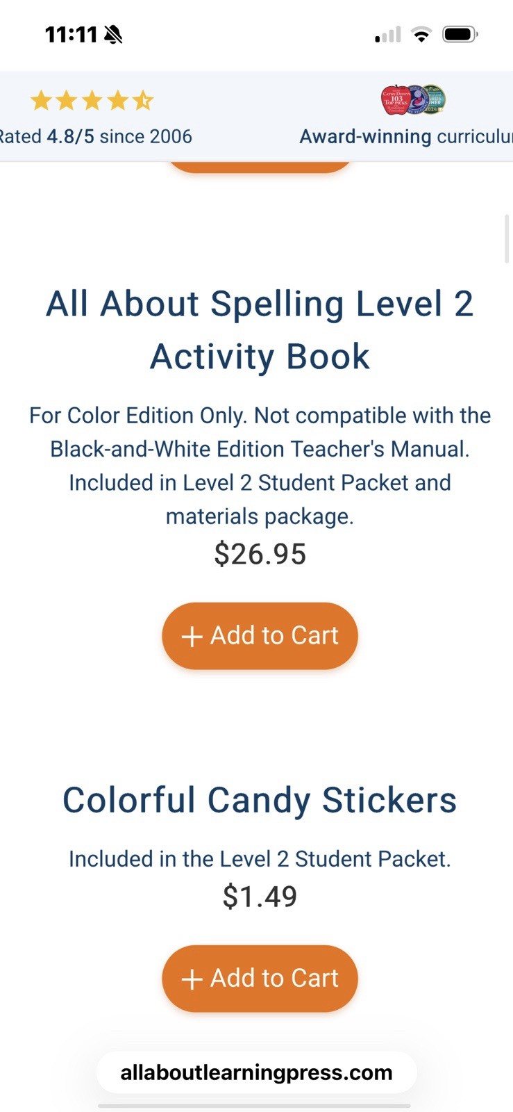 All About Spelling Level 2 Set Teach Manual Student Packet Missing Activity Book
