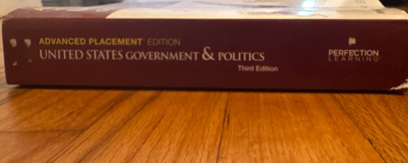 AMSCO AP US Government & Politics 3rd Edition by David Wolfford Paperback