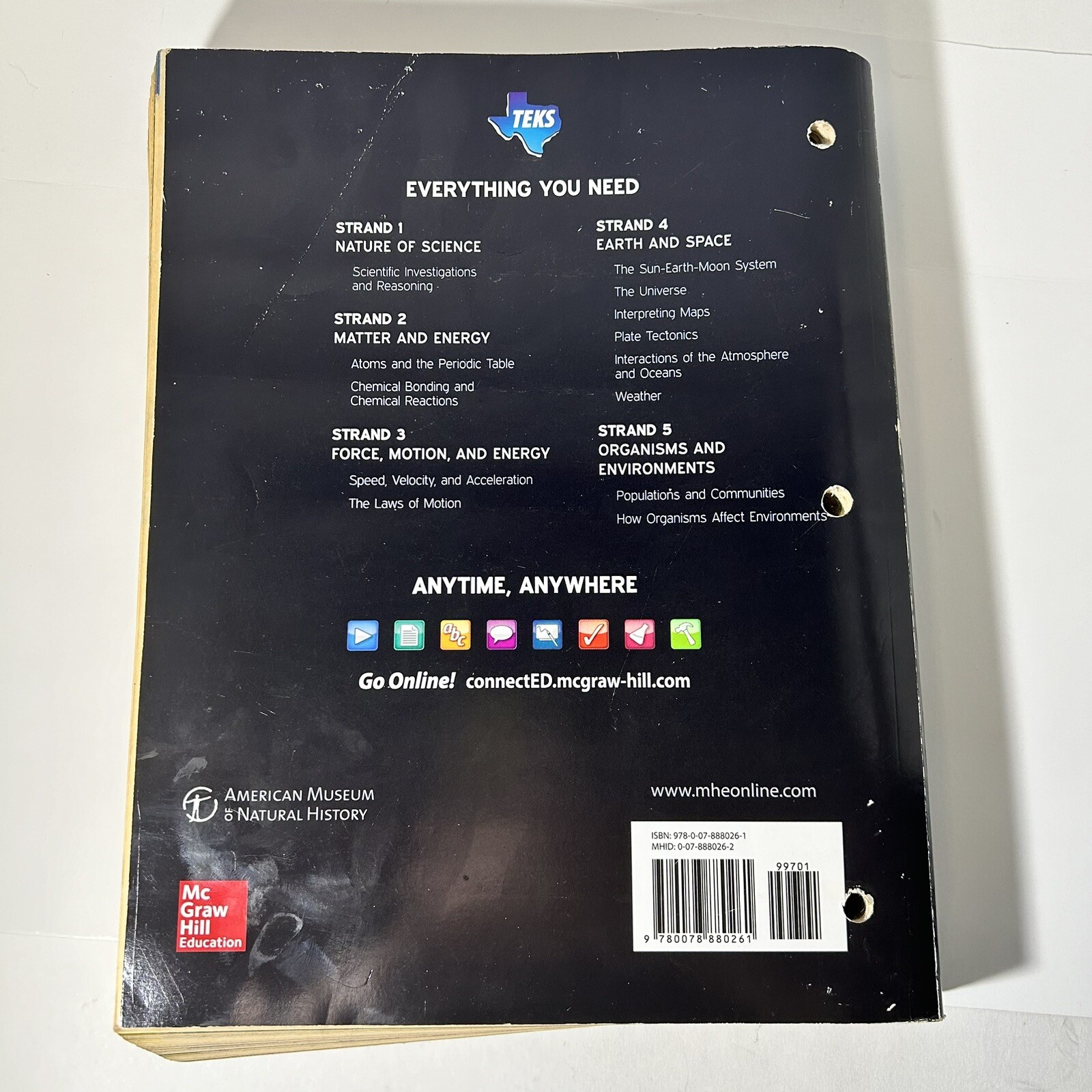 8th Grade Textbook Lot Digits Companion Teks iScience McGraw Hill Secondary Ed
