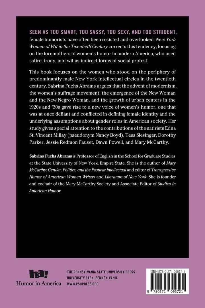 New York Women of Wit in the Twentieth Century Abrams PB PSU Press 2023