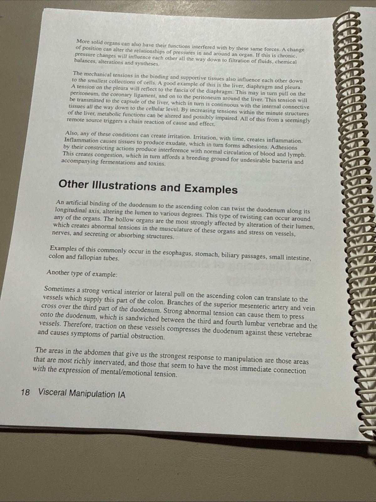 Visceral Manipulation IA Study Guide 1998 Revised Frank Lowen MT Upledger