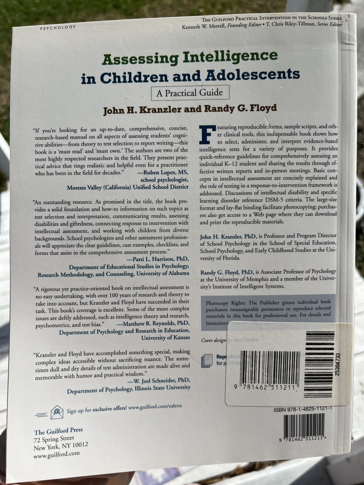 The Guilford Practical Intervention in the Schools Ser.: Assessing Intelligence