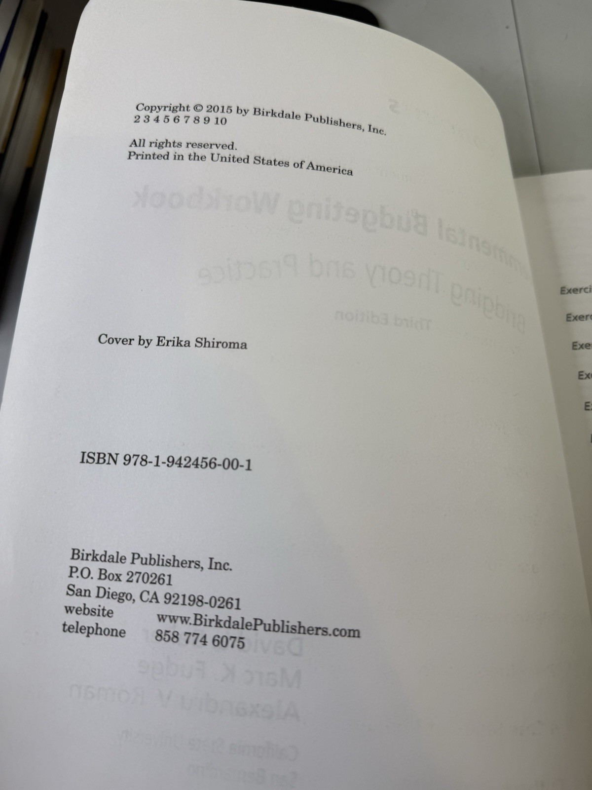 Governmental Budgeting Workbook : Bridging Theory and Practice by Marc Fudge,…