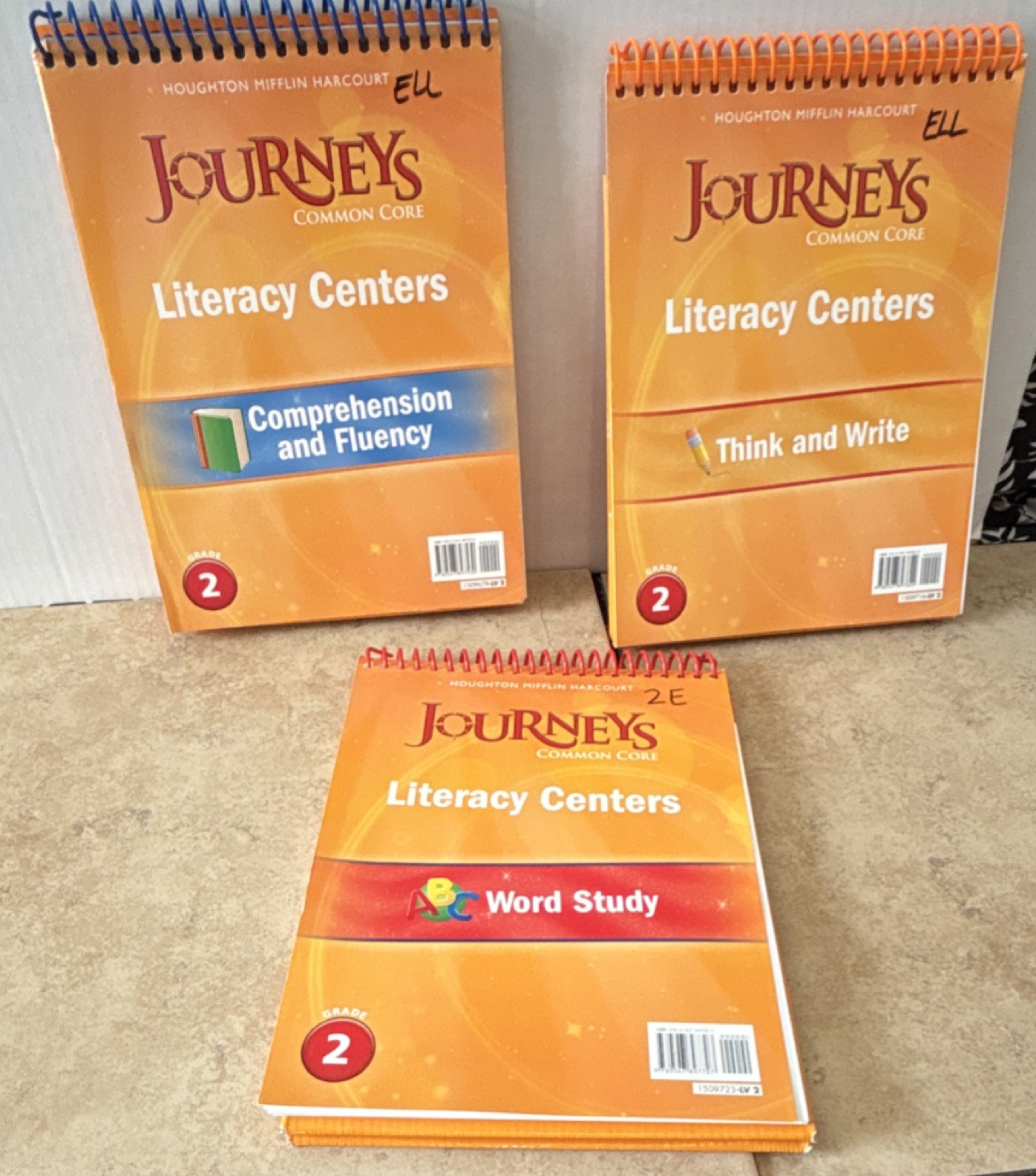 Houghton Mifflin Harcourt Journeys Literacy Centers Gr. 2 Spiral Bound Set of 3