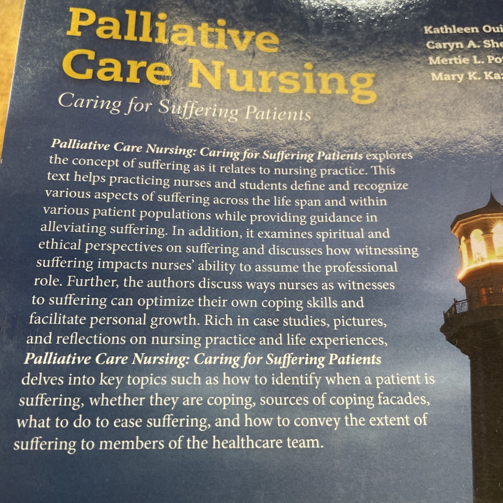 Palliative Care Nursing: Caring for Suffering Patients – Paperback – Very Good