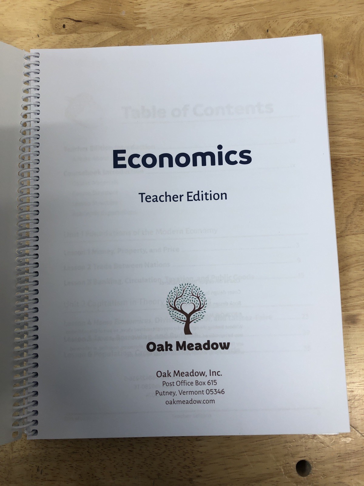 Oak Meadow High School Economics Teacher Edition + The Economics Book Textbook
