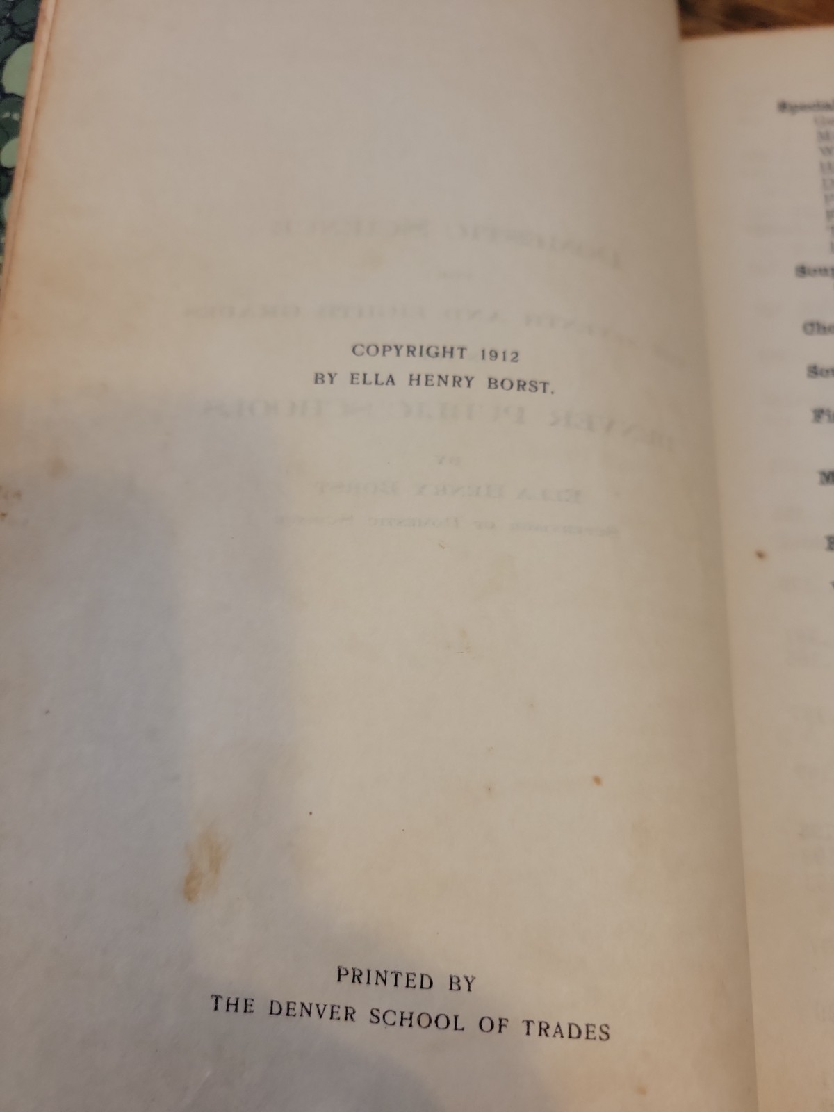 Domestic Science For The 7th And 8th Grades In The Denver Public 1912 Signed