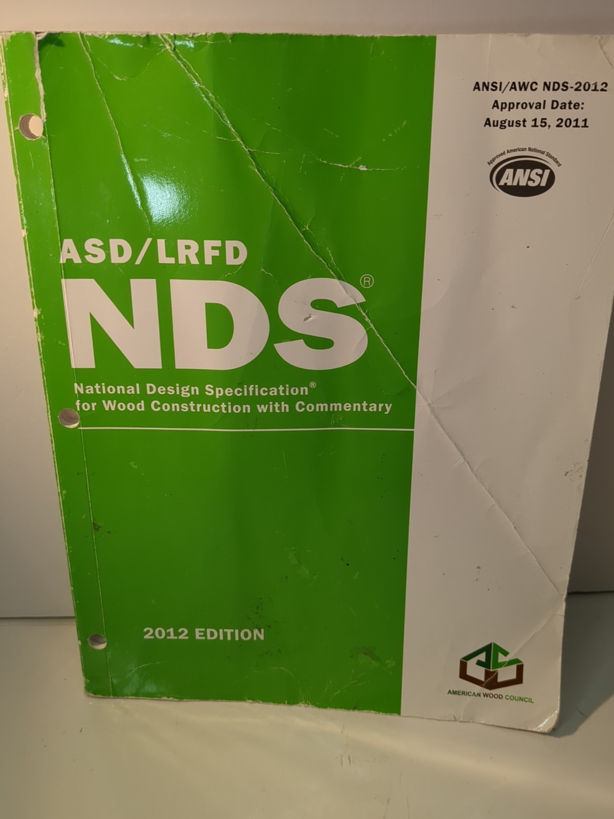 National Design Specification with Commentary 2012 by Awc (2012, Trade…