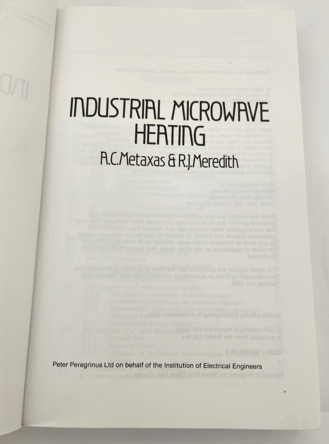 Industrial Microwave Heating (Energy Engineering), Metaxas, A.C.,Meredith, R.J.,