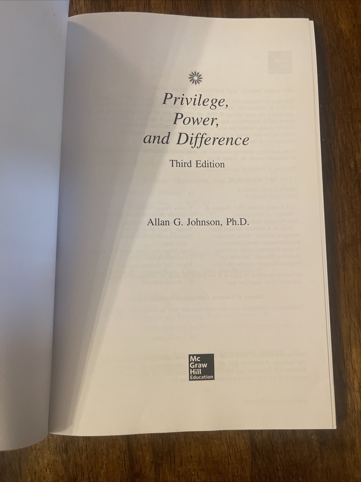 Privilege, Power, and Difference 3rd Third Edition Allan G. Johnson Paperback