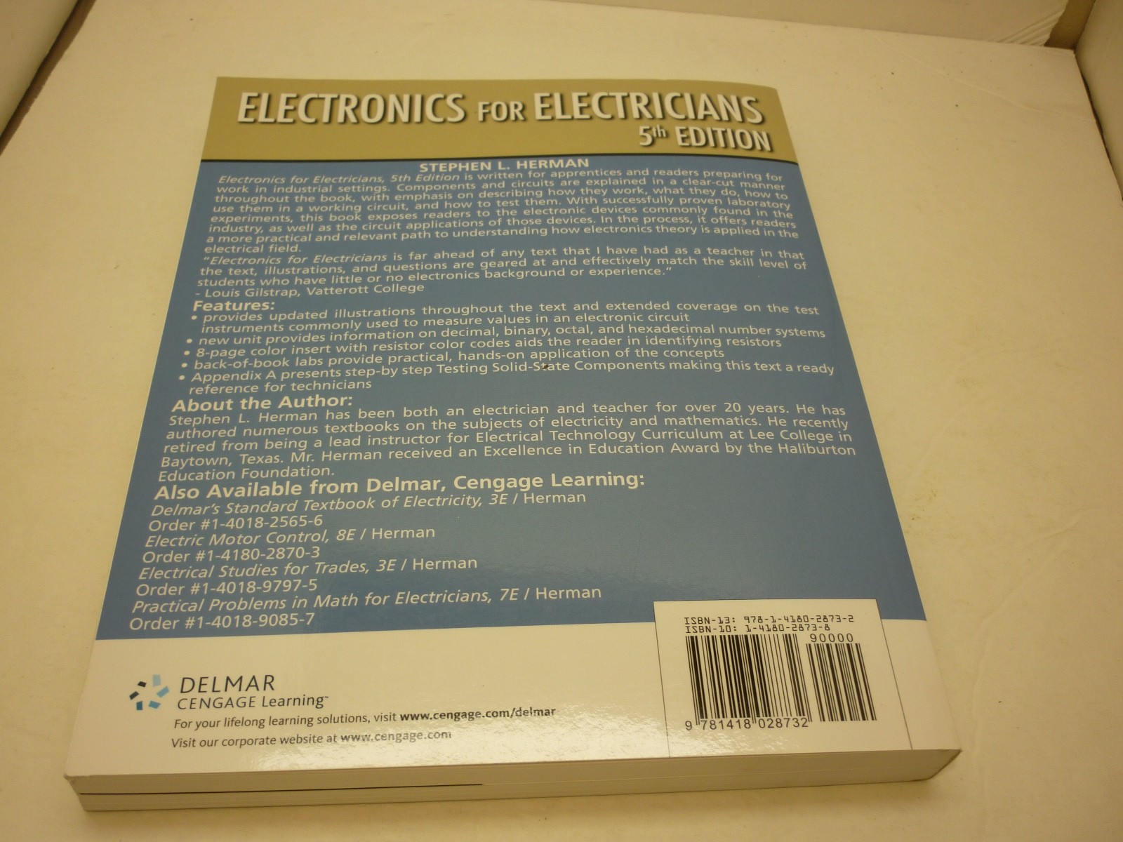Electronics for Electricians, 5th Edition by Herman, Stephen L.
