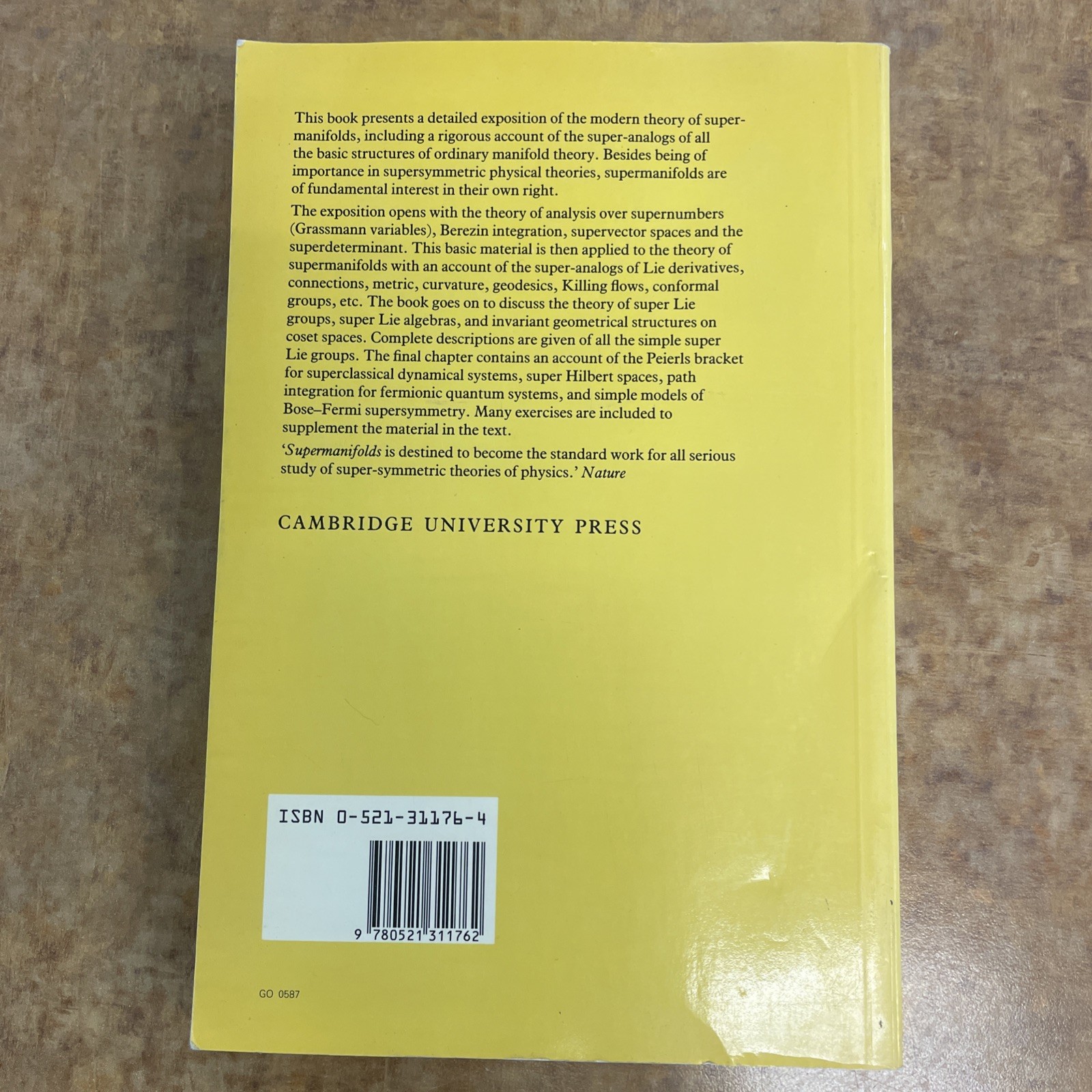 Supermanifolds by Bryce S. Dewitt (1987, Trade Paperback)