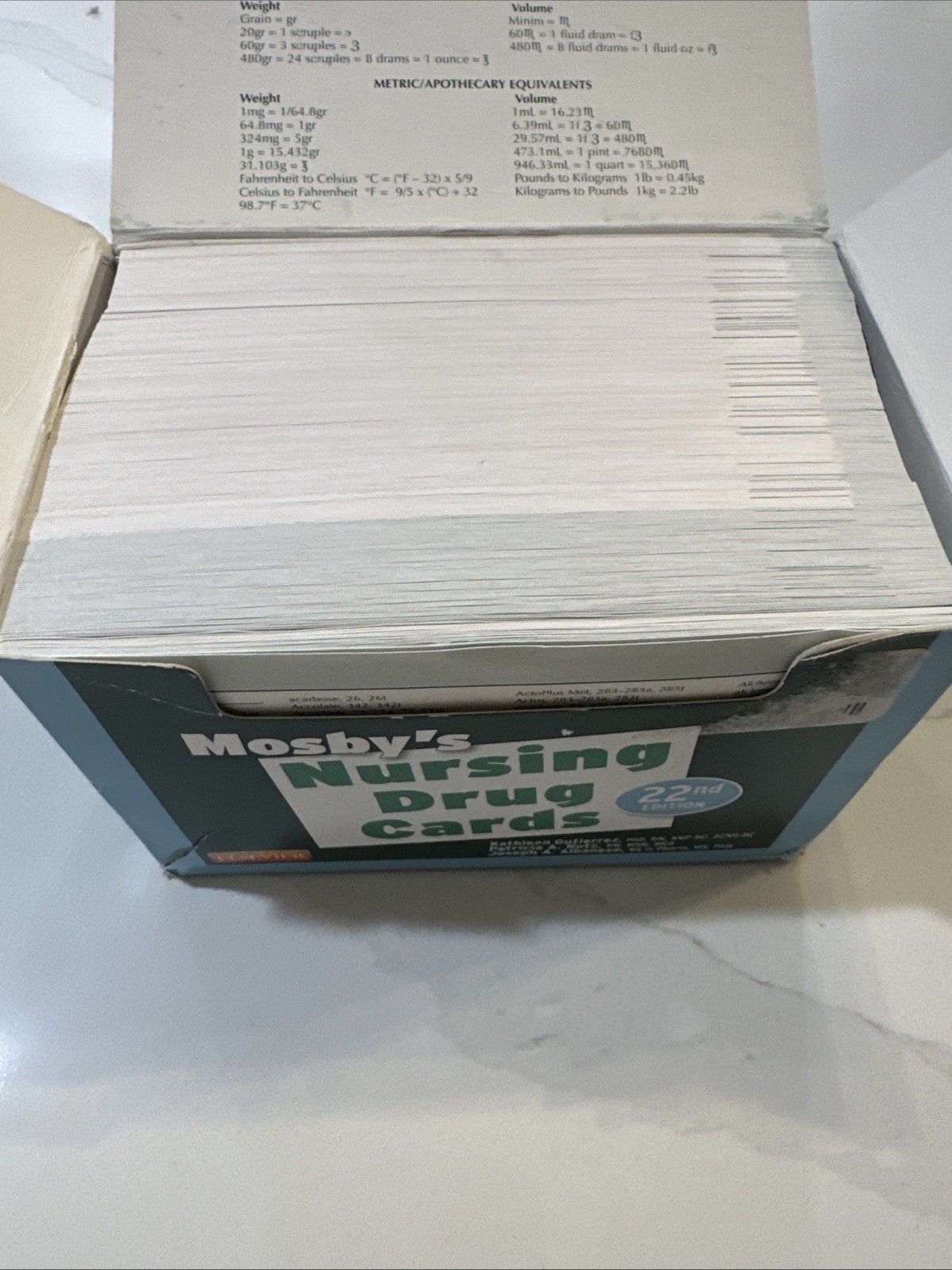 MOSBY’S NURSING DRUG CARDS 22nd Edition