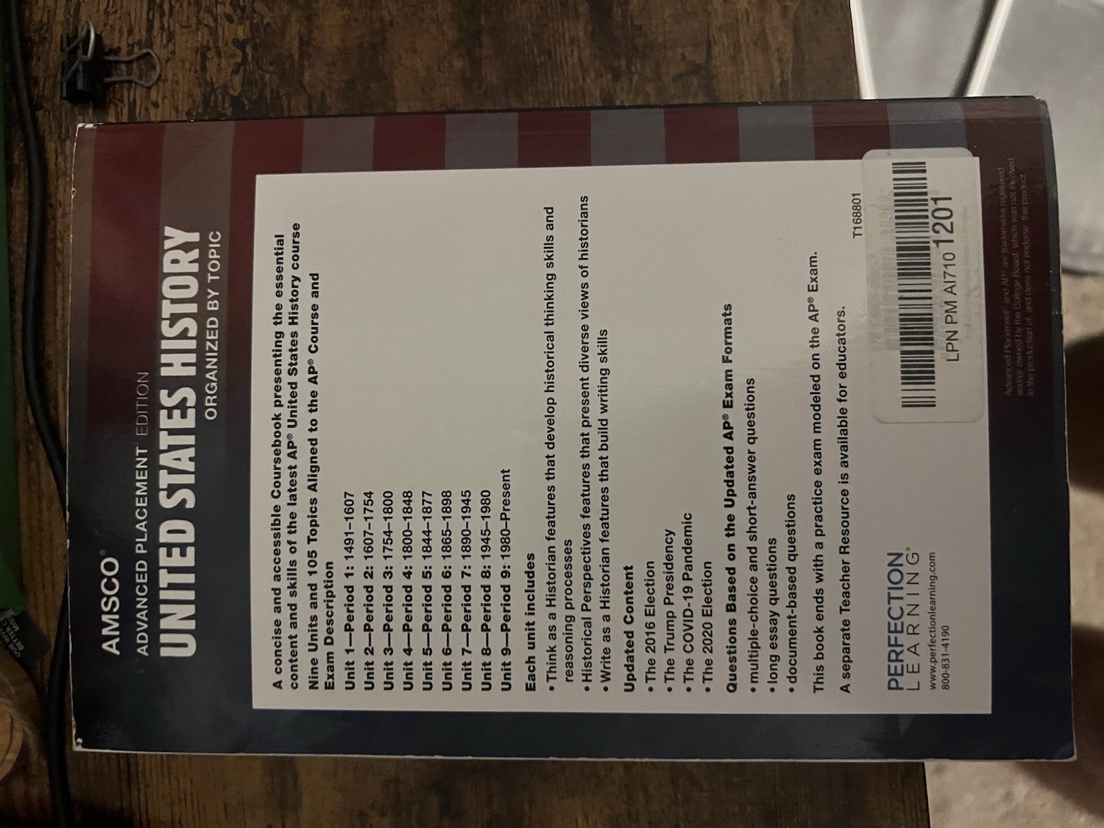 AMSCO United States History AP Textbook Newman & Schmalbach Perfection Learning