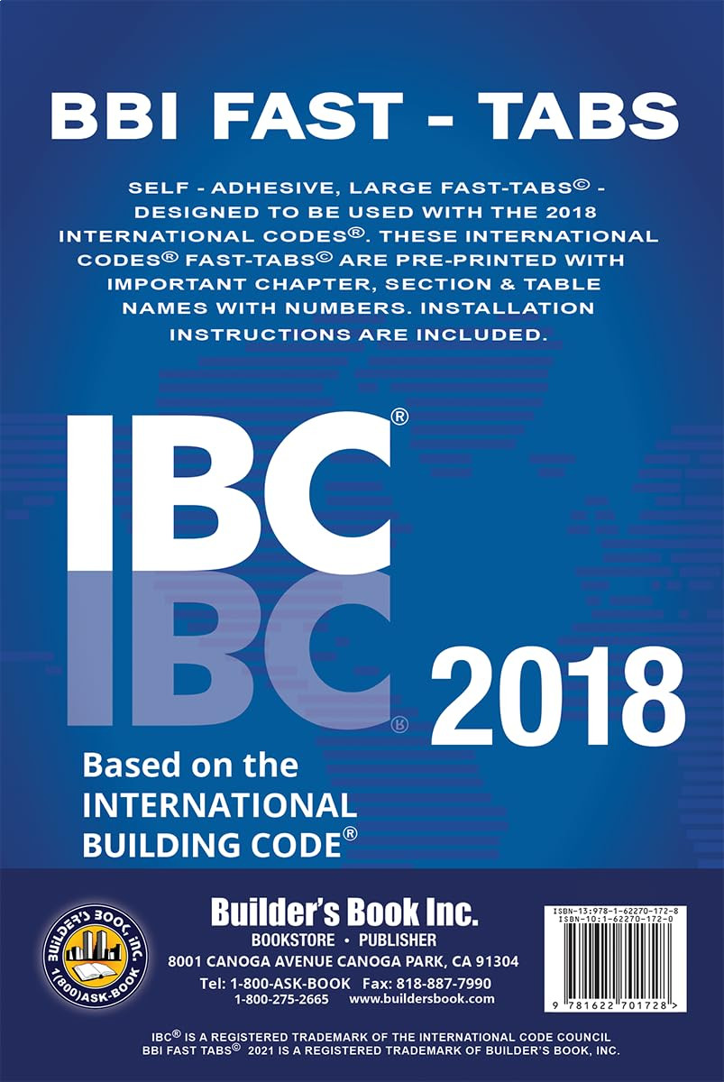 2018 International Building Code (IBC) Fast Tabs 2018 International Building Cod