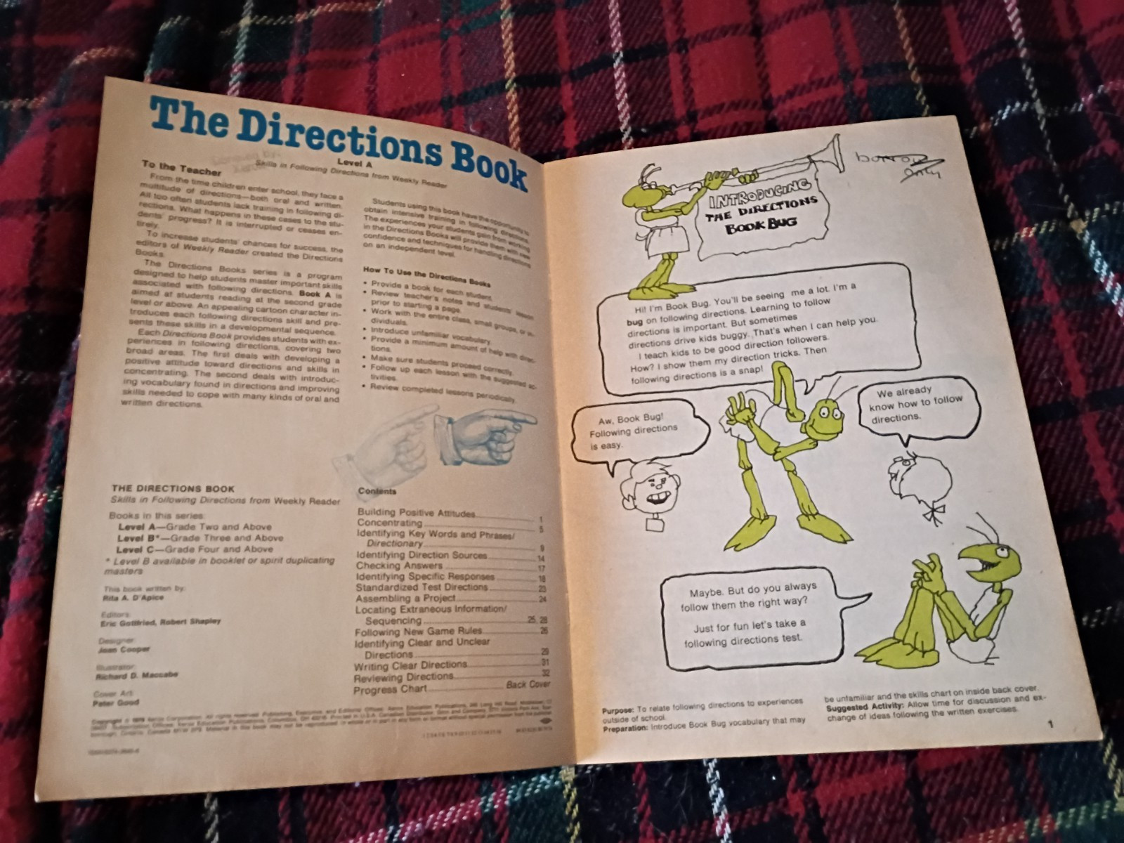 various vintage booklets: call them heroes, directions book, filling out forms,