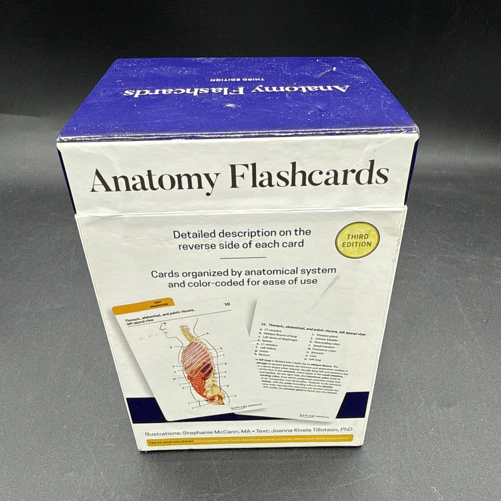 Anatomy Flashcards by Joanne Tillotson 2017 Cards Flash Cards Kaplan Medical