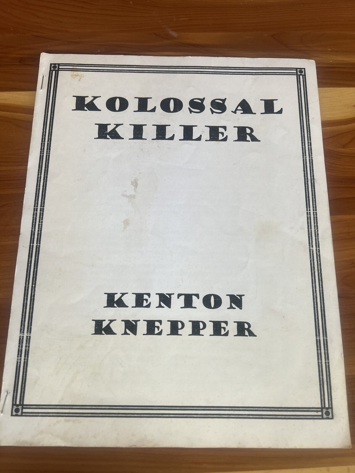 Kolossal Killer Magic Trick By Kenton Knepper Staple Bound Paper Book No Wallet