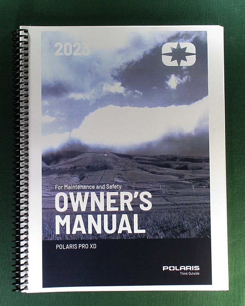 2023 Polaris Pro XD Full-Size Diesel Owner’s Manual: 184 Pages & Clear Covers!