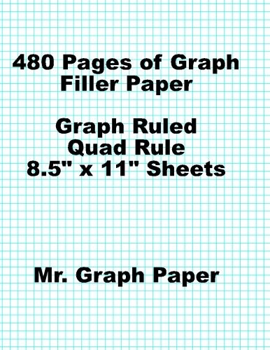 480 PAGES OF GRAPH FILLER PAPER, GRAPH RULED, QUAD RULE, **BRAND NEW**