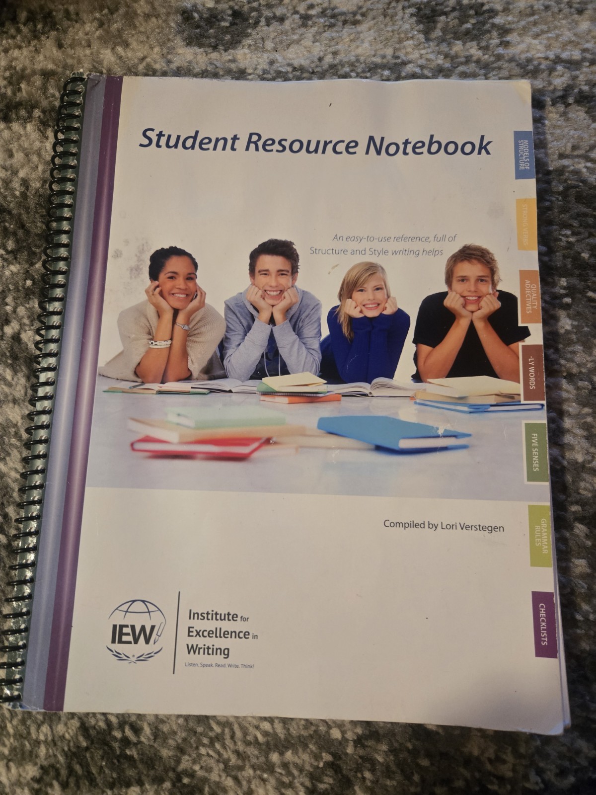 IEW Student Resource Notebook Spiral Bound Structure and Style Writing Helps