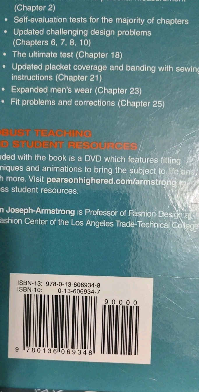 Patternmaking for Fashion Design 5th Ed – Helen Joseph Armstrong Unused DVD