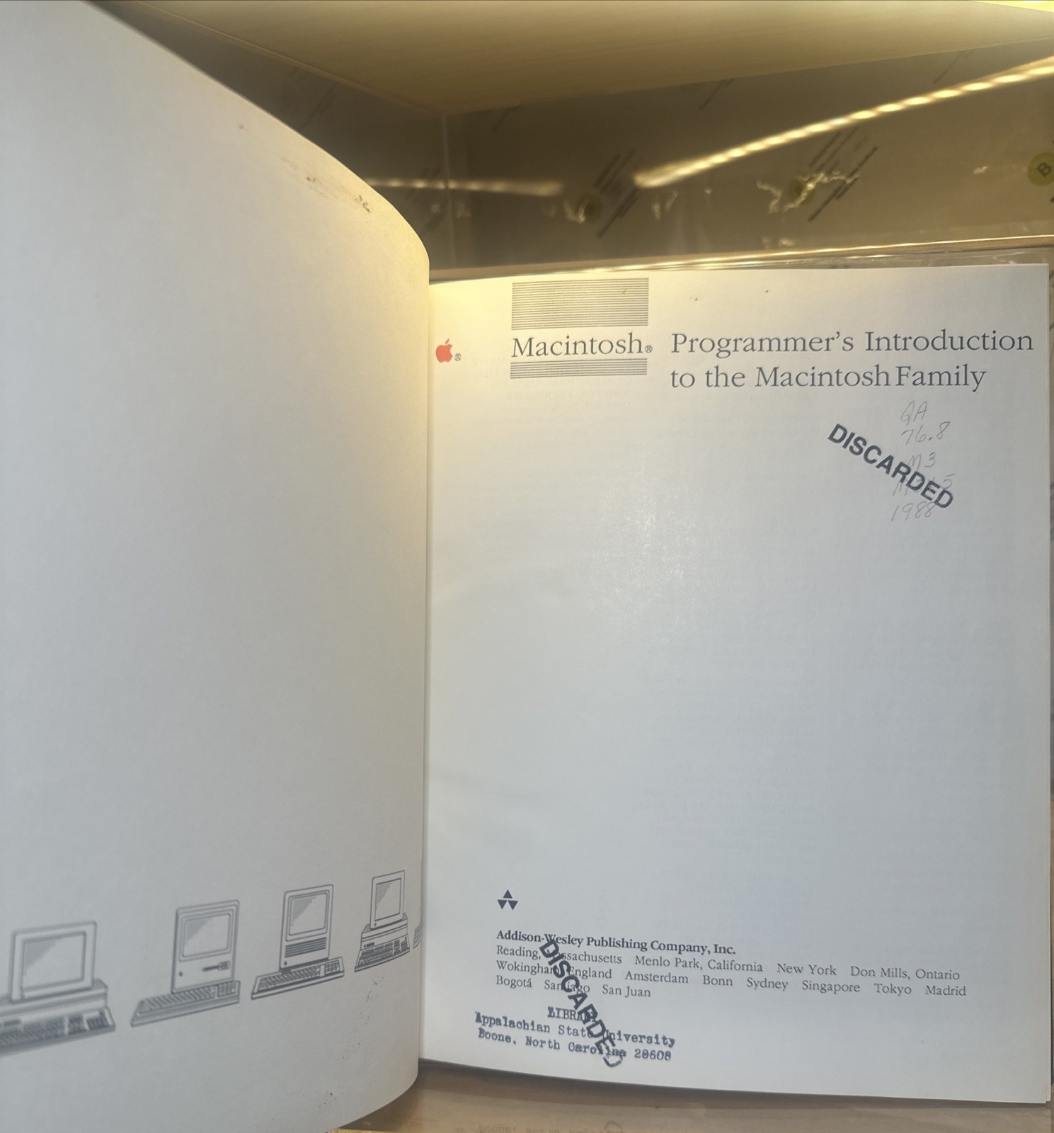 Macintosh Programmer’s Introduction to the Macintosh Family 1988 Hardcover