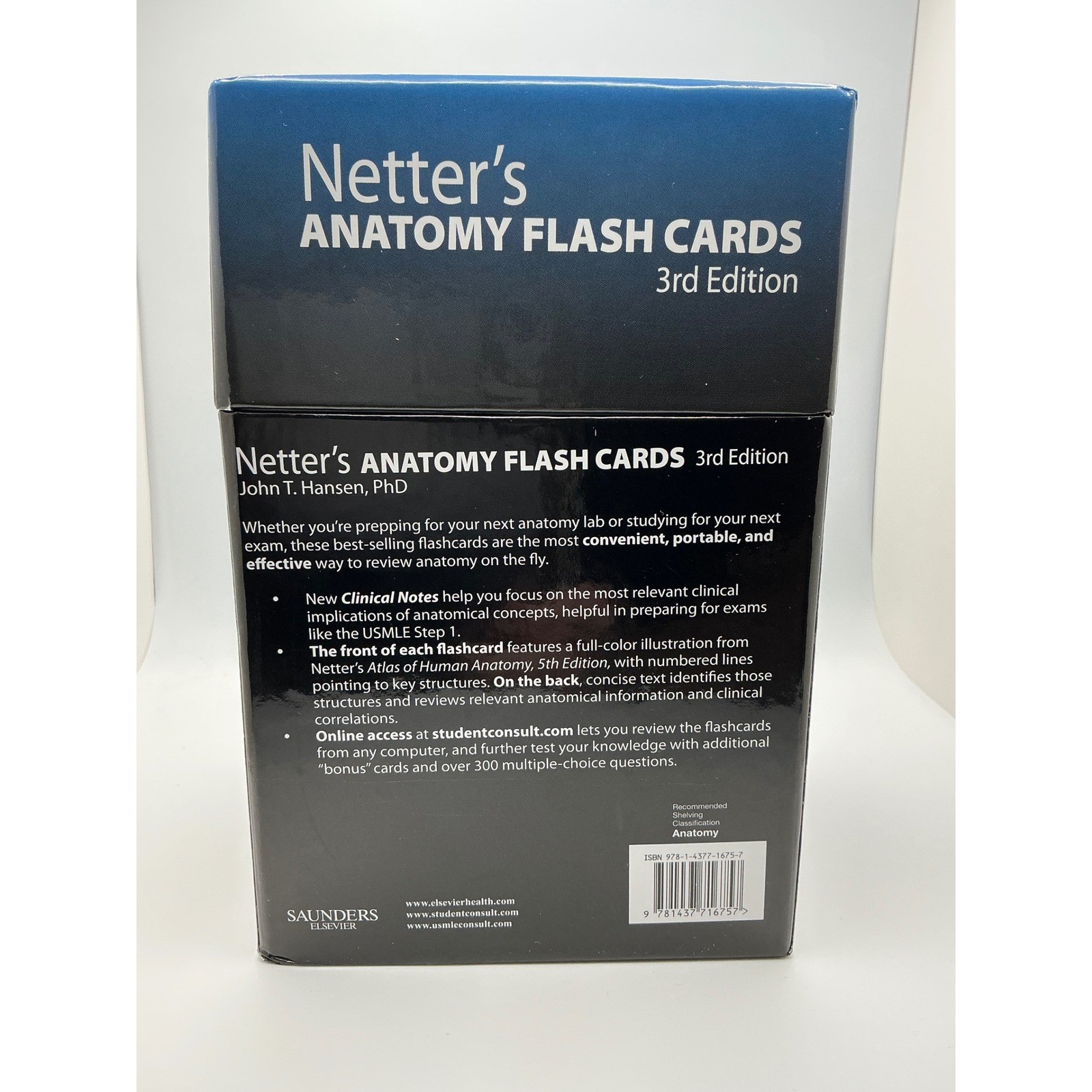Netter’s Anatomy Flash Cards 3rd Edition John T. Hansen Excellent Condition