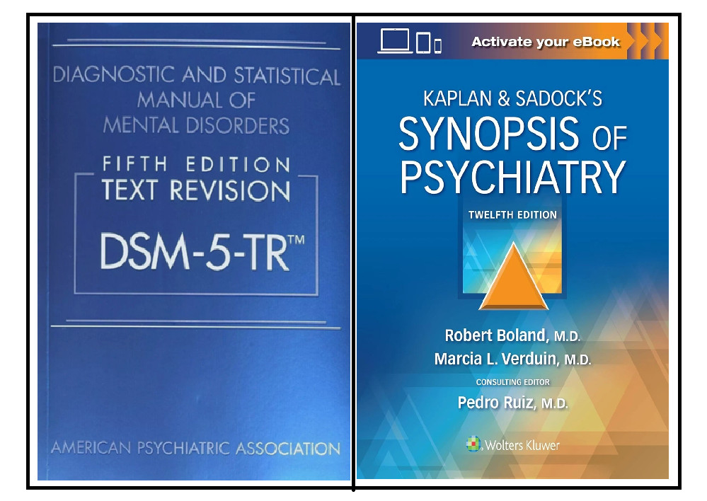Kaplan & Sadock’s Synopsis of Psychiatry 12th Ed + DSM-5-TR Paperback Combo NEW