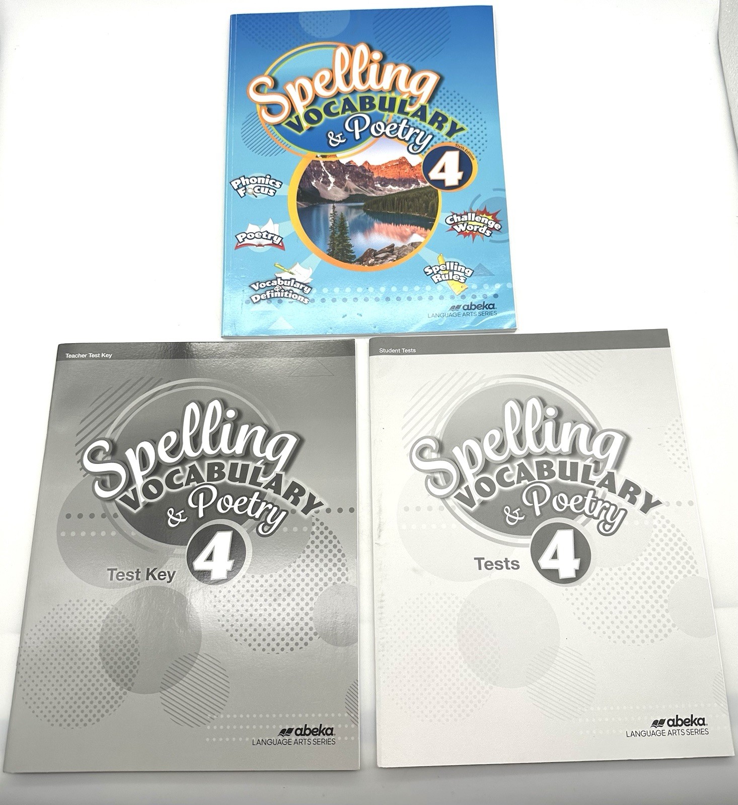 Abeka Spelling Vocabulary Poetry 4 Student Textbook Tests & Answers ~ A Beka NEW