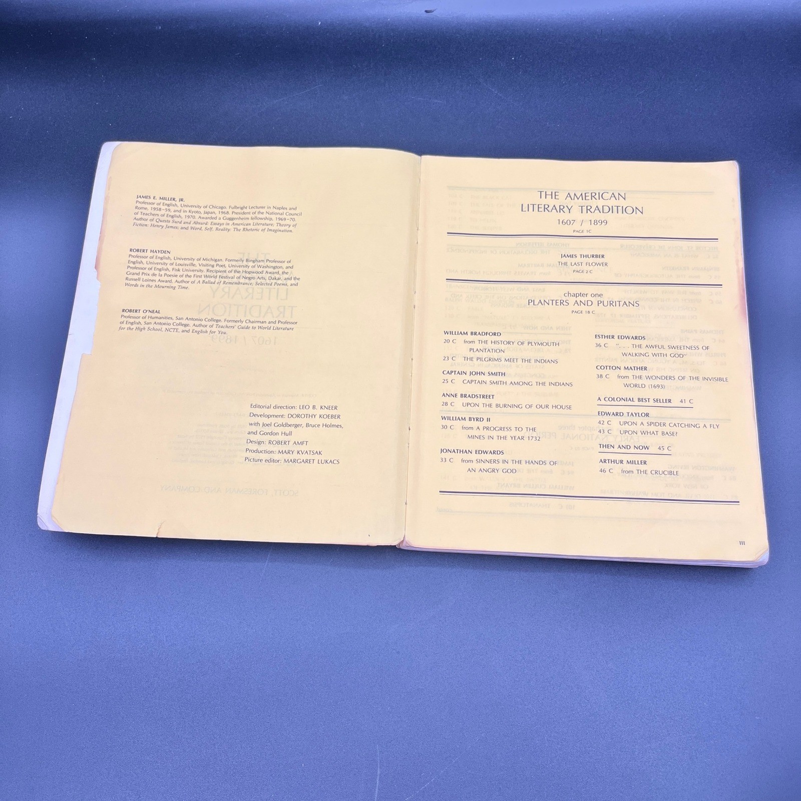 The American Literary Tradition Textbook 1973 Scott Foresman Paperback Vintage