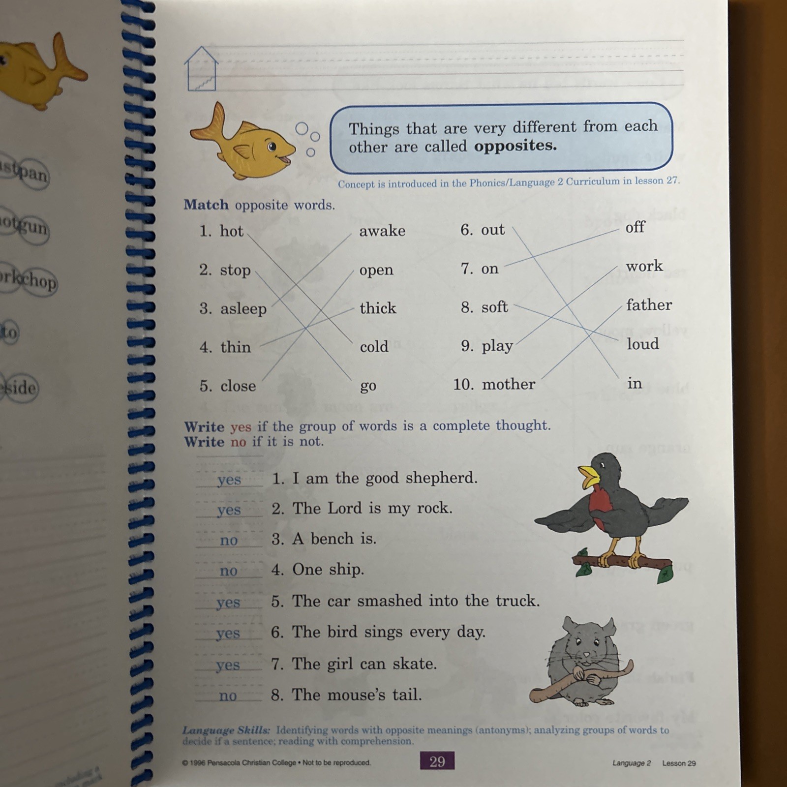 A Beka Teacher Key Seatwork Text Language Grade 2 Third Edition ~ Abeka Book