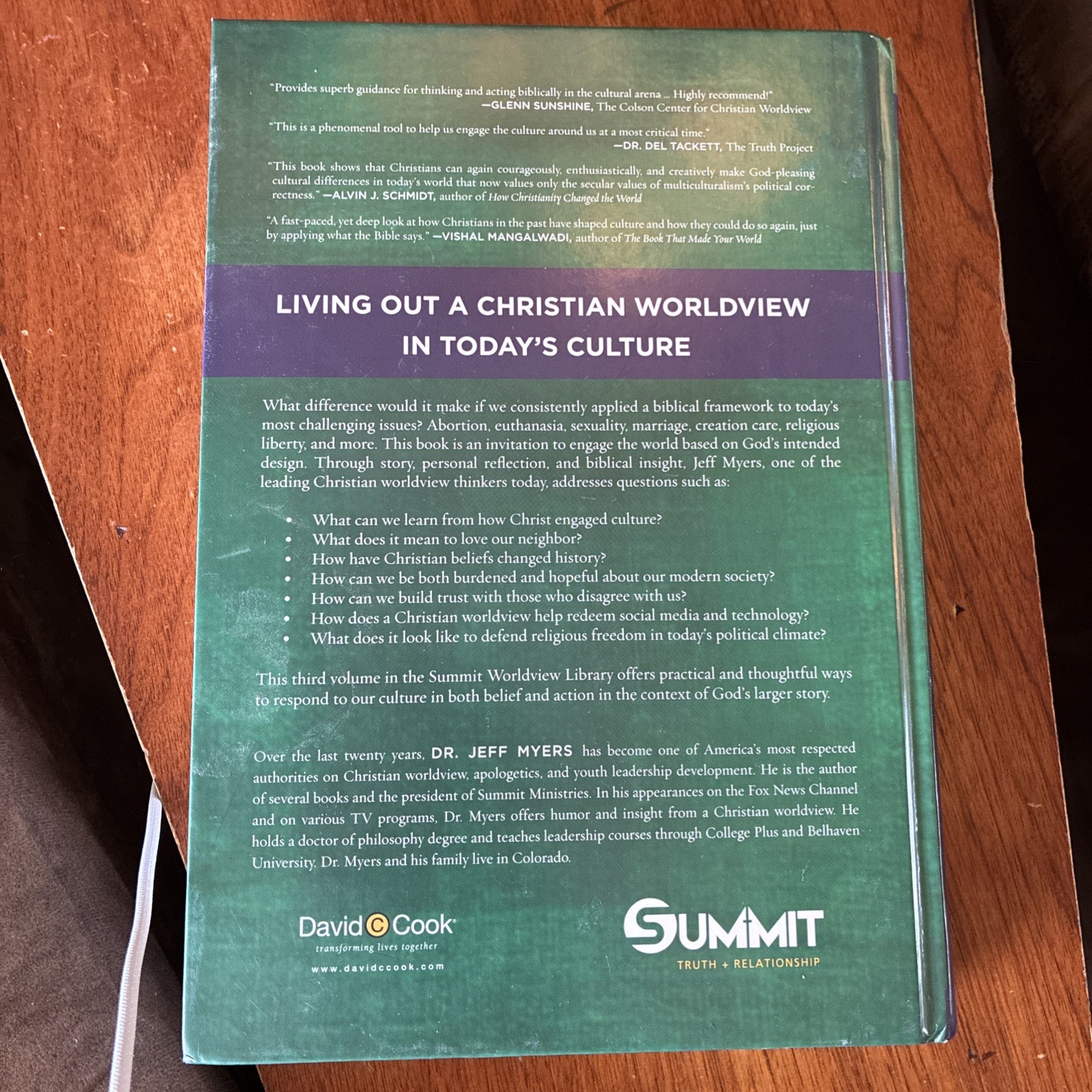 Understanding the Culture by Jeff Myers Hardcover Summit Ministries