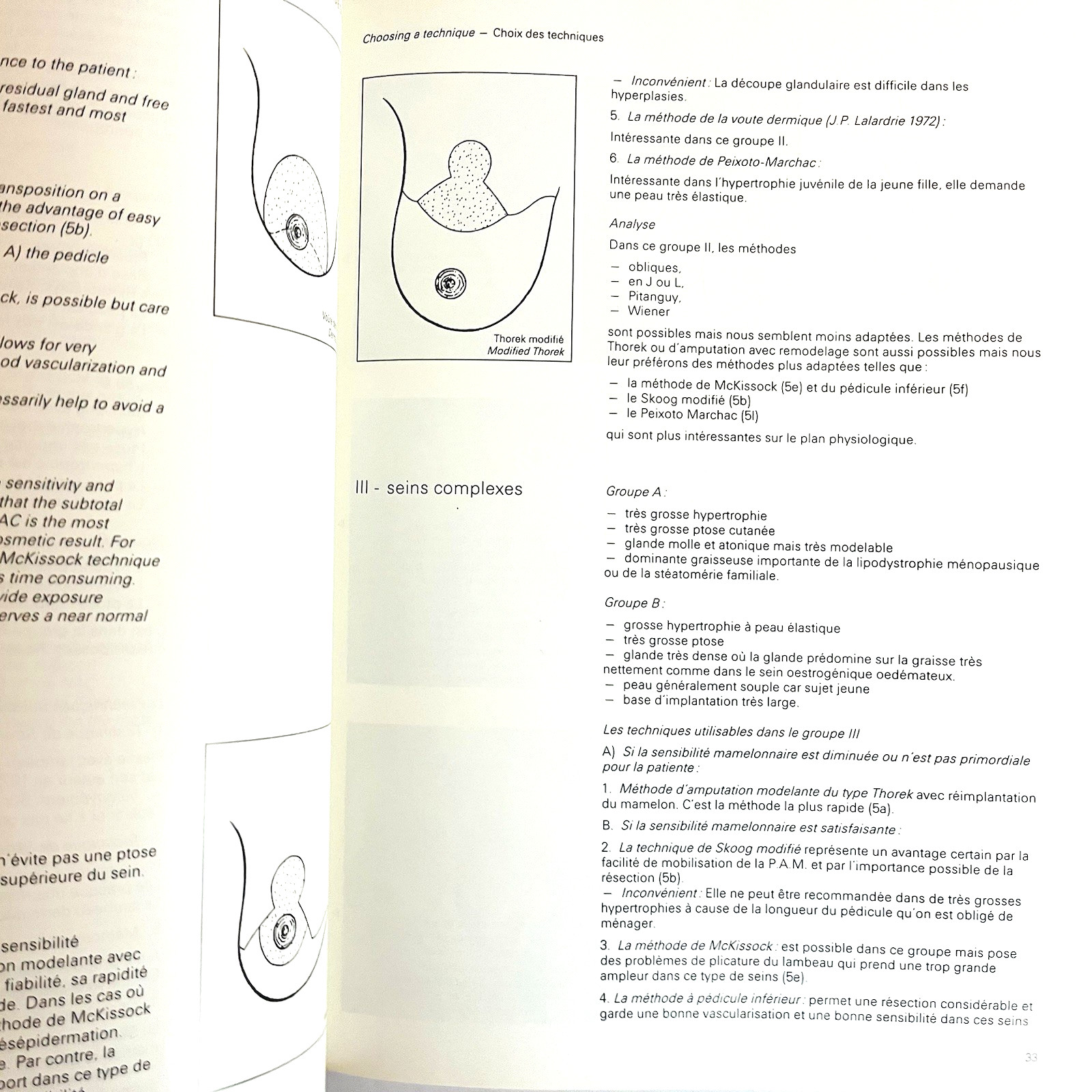 Plastic Reconstructive Breast Surgery French Chirurgie Du Sein Book 1983