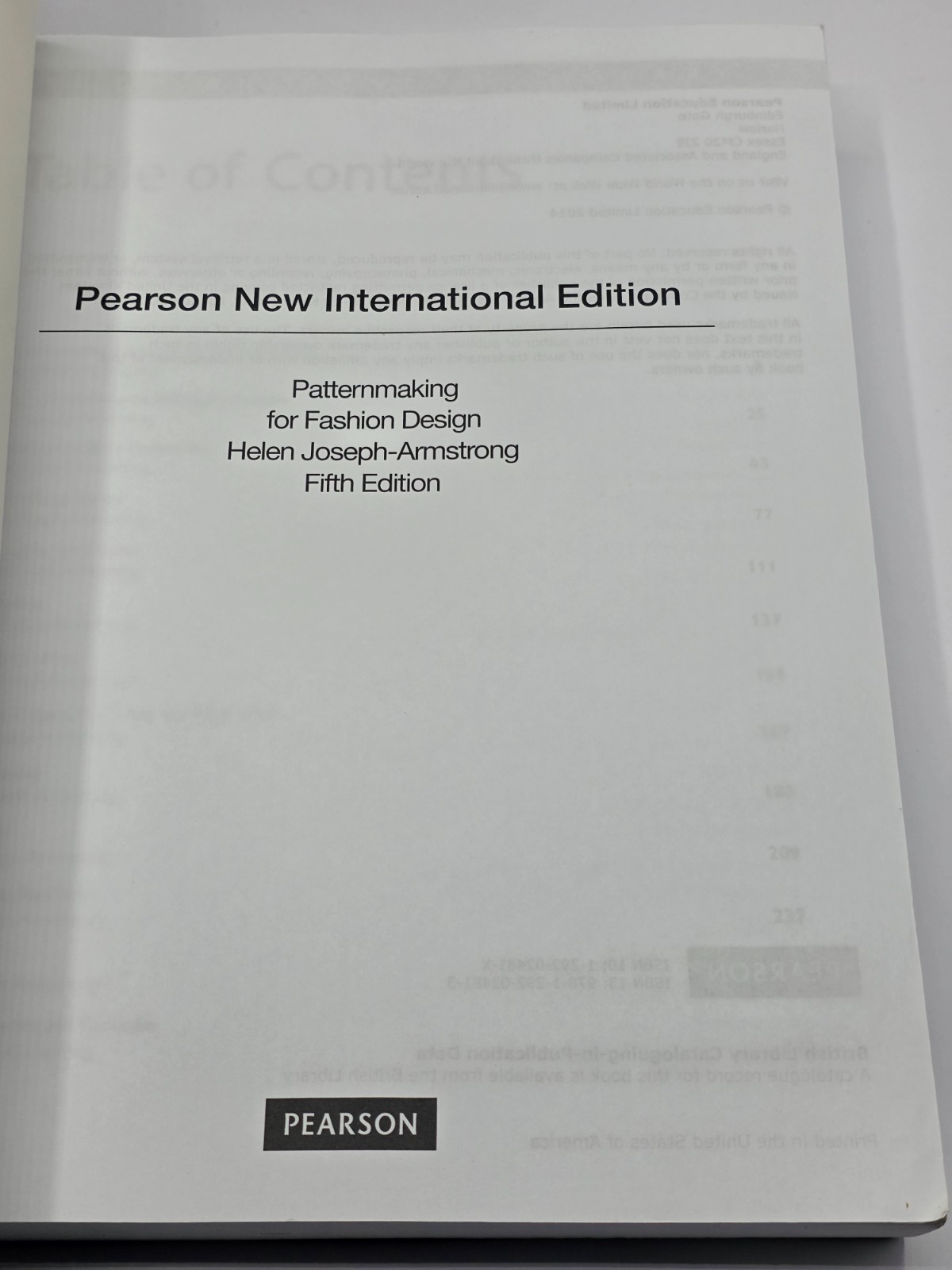 Patternmaking for Fashion Design INTERNATIONAL 5th EDITION Helen Pearson PB