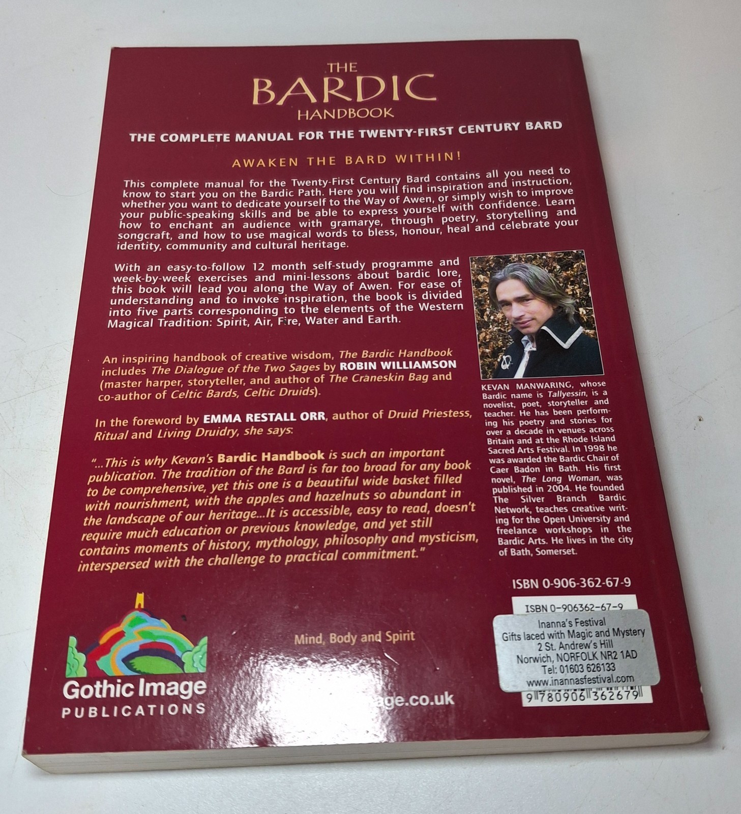 The Bardic Handbook – Kevan Manwaring – 2006 Gothic Image 1st Ed – Bard Manual