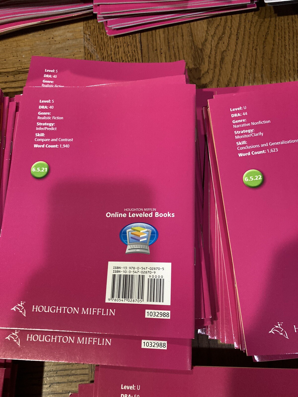 Journeys Houghton Mifflin Leveled Readers Grade 6 Below Level 🟢 25 Book Set