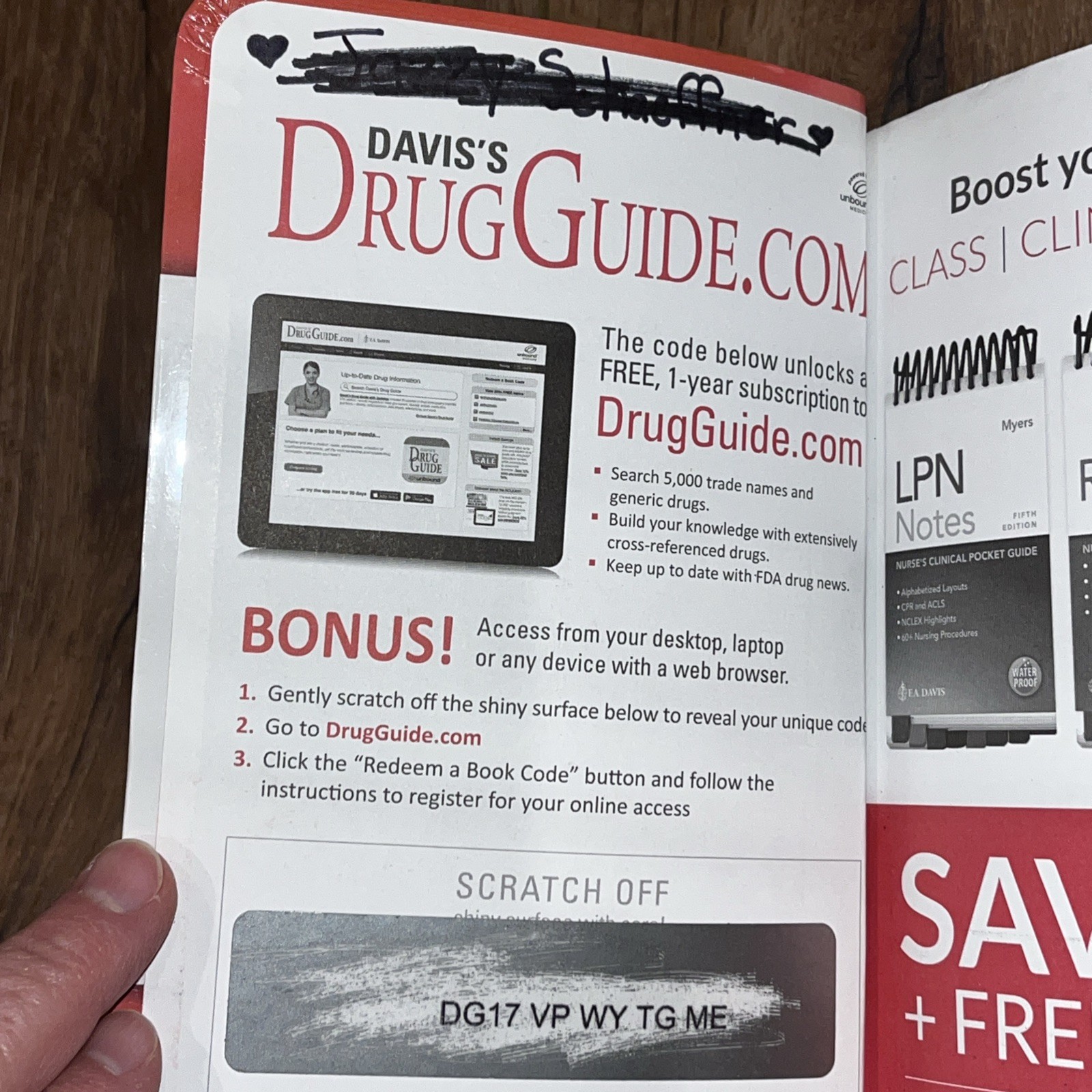 Davis’s Drug Guide for Nurses 18th Ed by Vallerand PhD Scratched Code