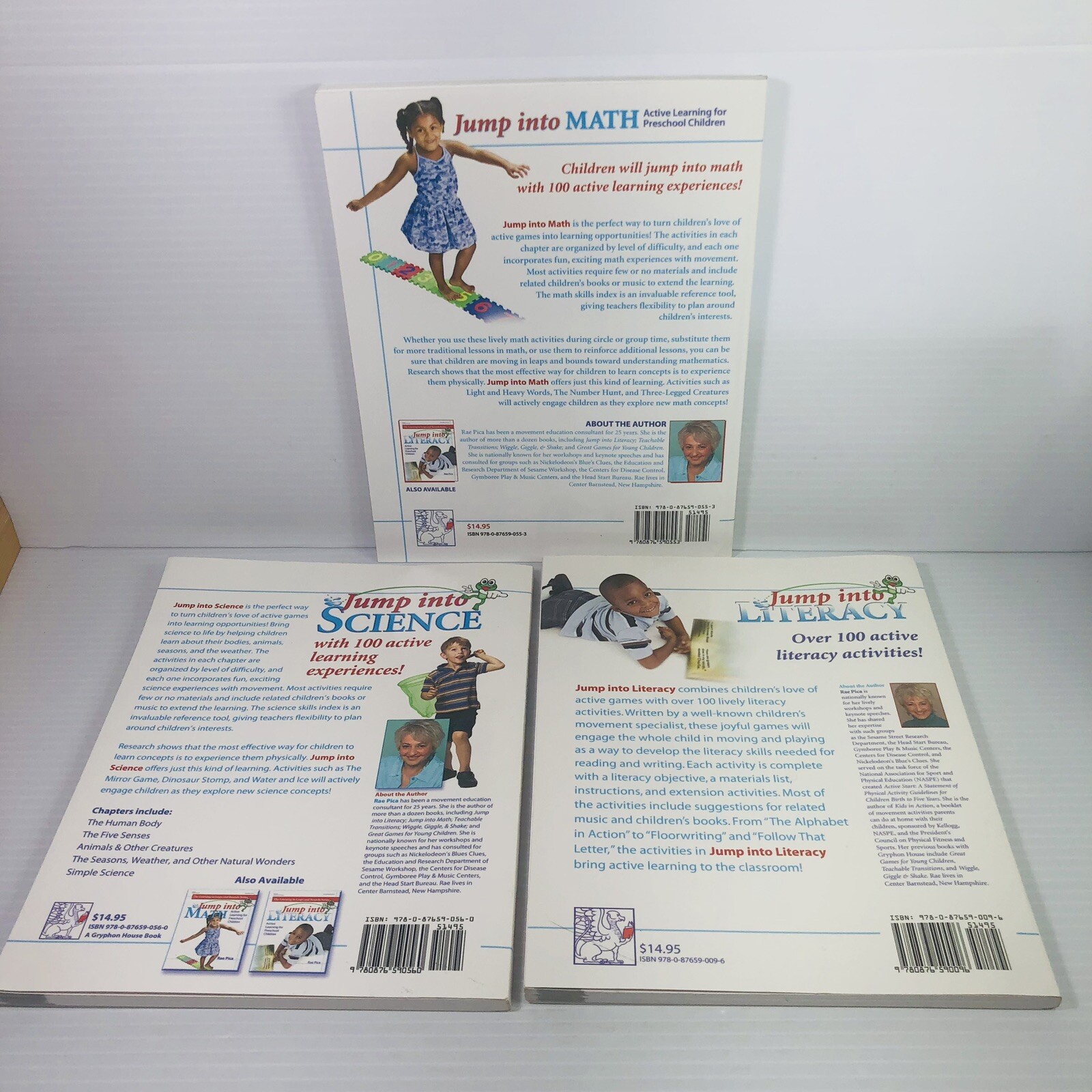 3 Lot Jump Into: Math; Literacy; Science for Preschoolers by Rae Pica Homeschool