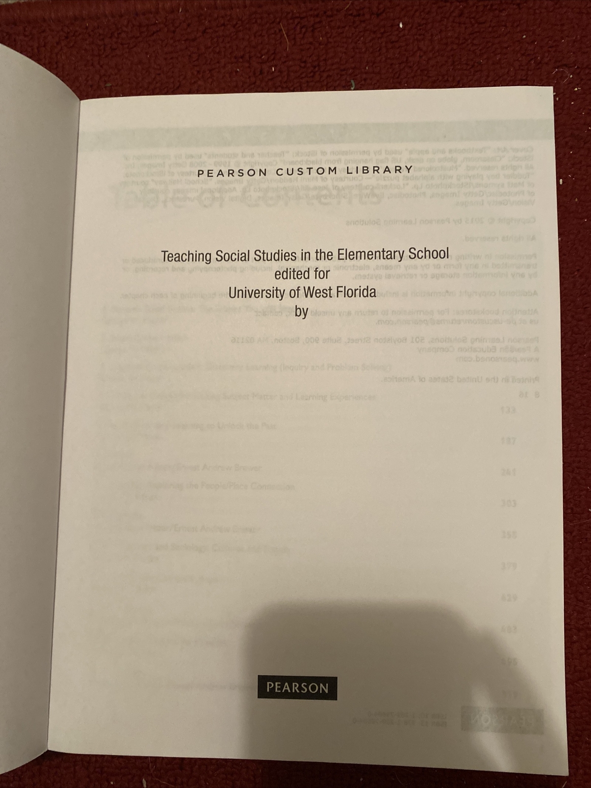 pearson custom education: teaching social studies in the elementary school