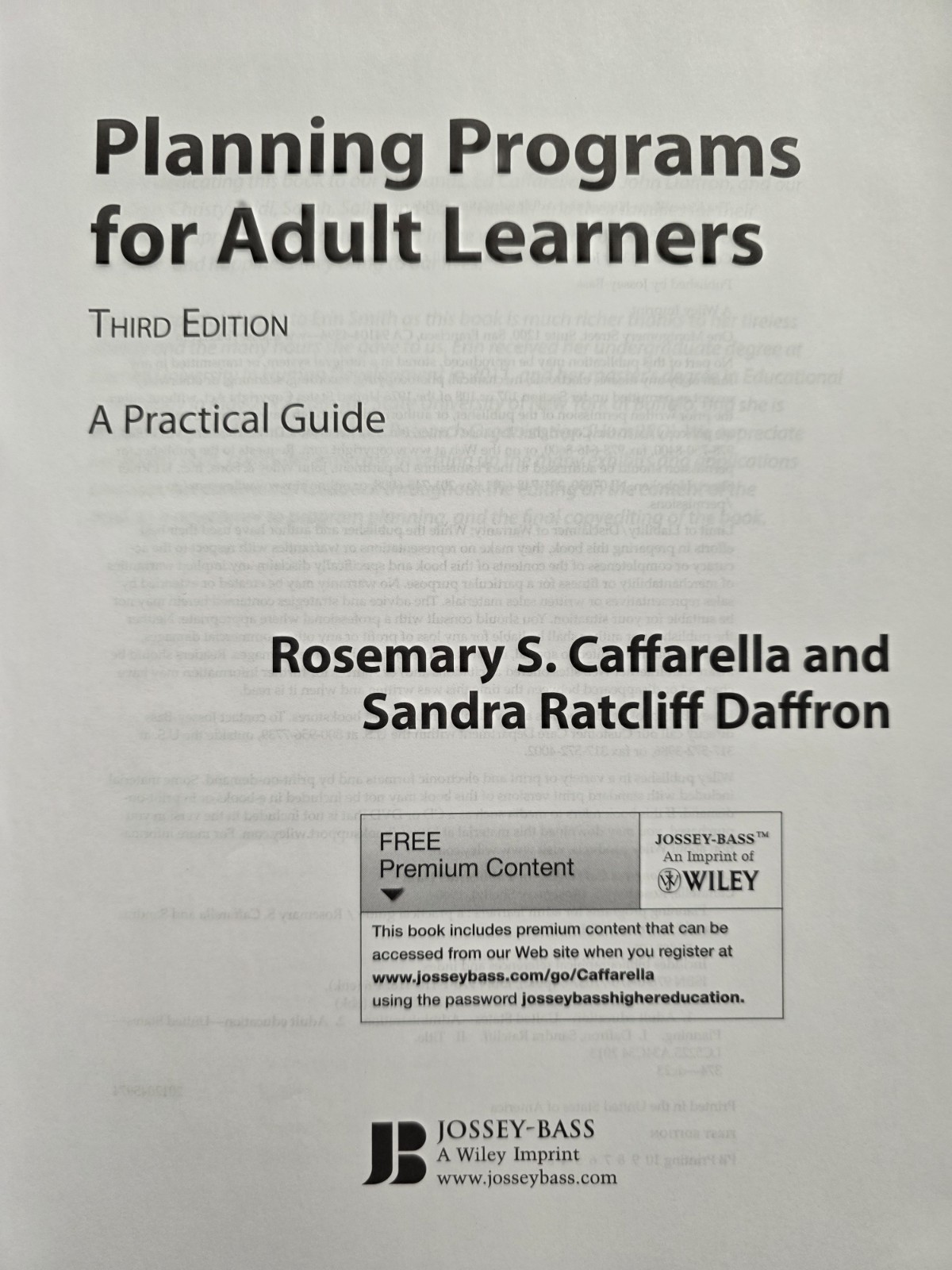 Planning Programs for Adult Learners