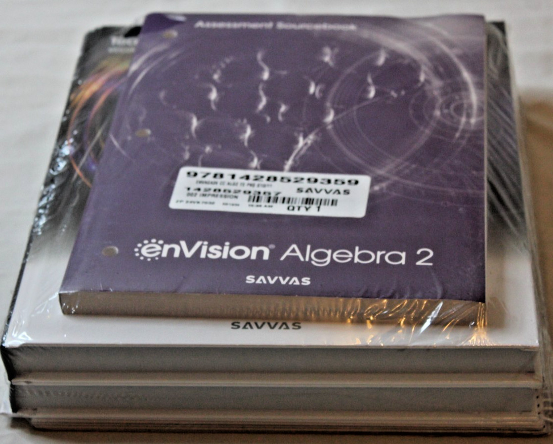 Savvas Envision Mathematics Algebra 2 Teacher Edition & Assessment Book Set New
