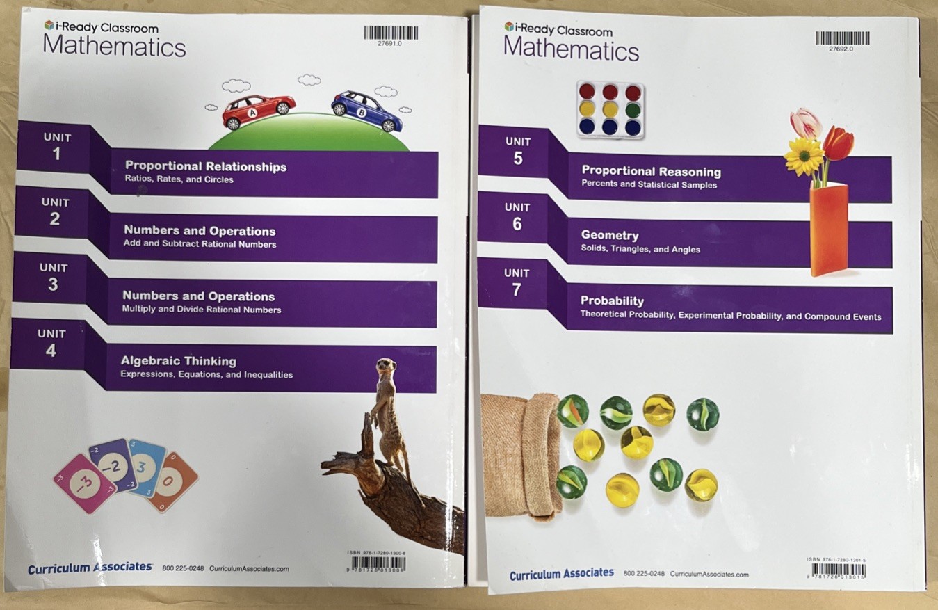 Ready Classroom Mathematics Grade 7 Volume 1 & 2 Student Workbooks CLEAN