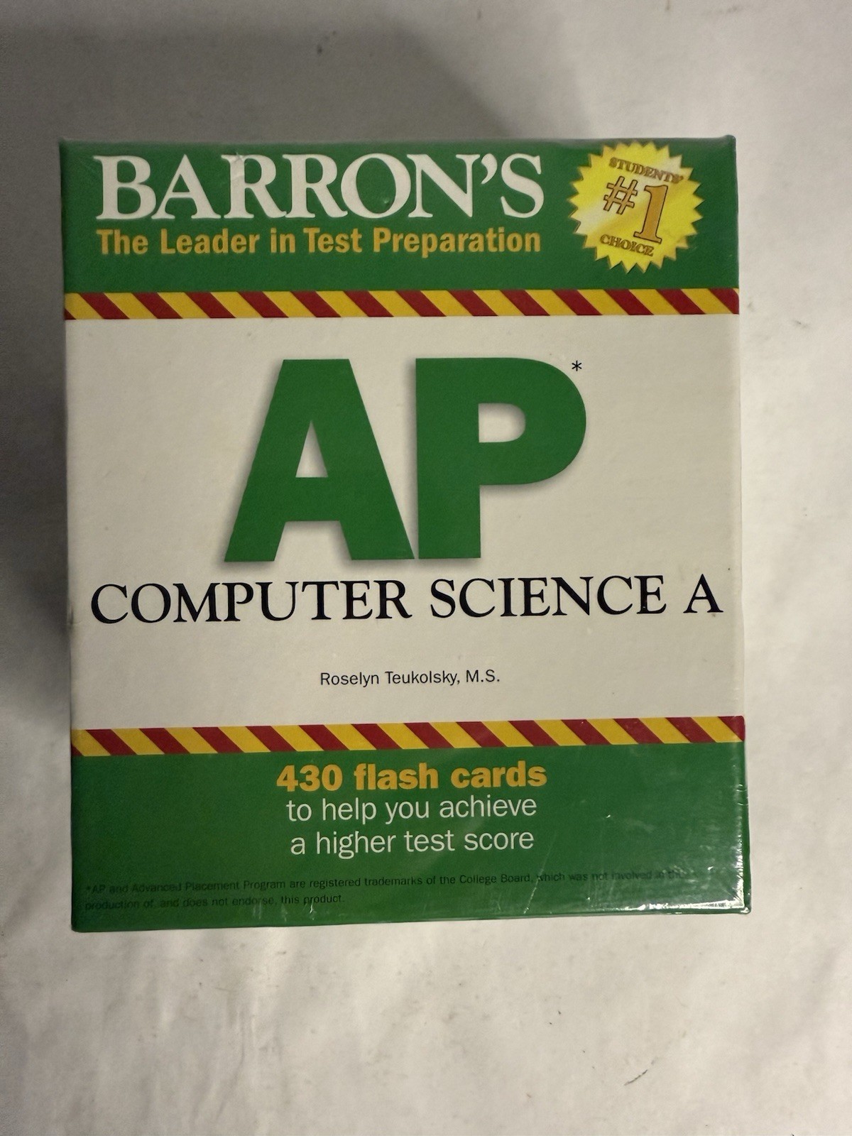 ^ Barron’s AP Computer Science A 430 Flash Cards Roselyn Teukolsky ( Sealed )