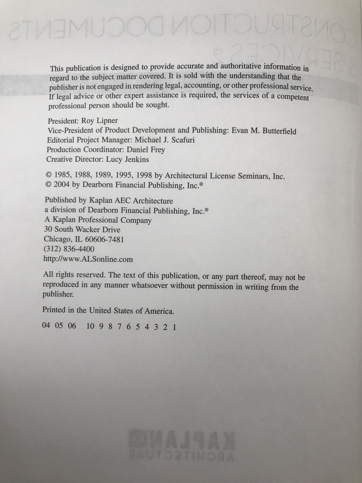 Construction Documents and Services 2 by Arthur Kornblut (2004, Paperback)