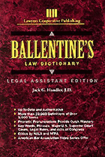 Ballentine’s Law Dictionary: Legal Assistant Edition – Paperback – GOOD