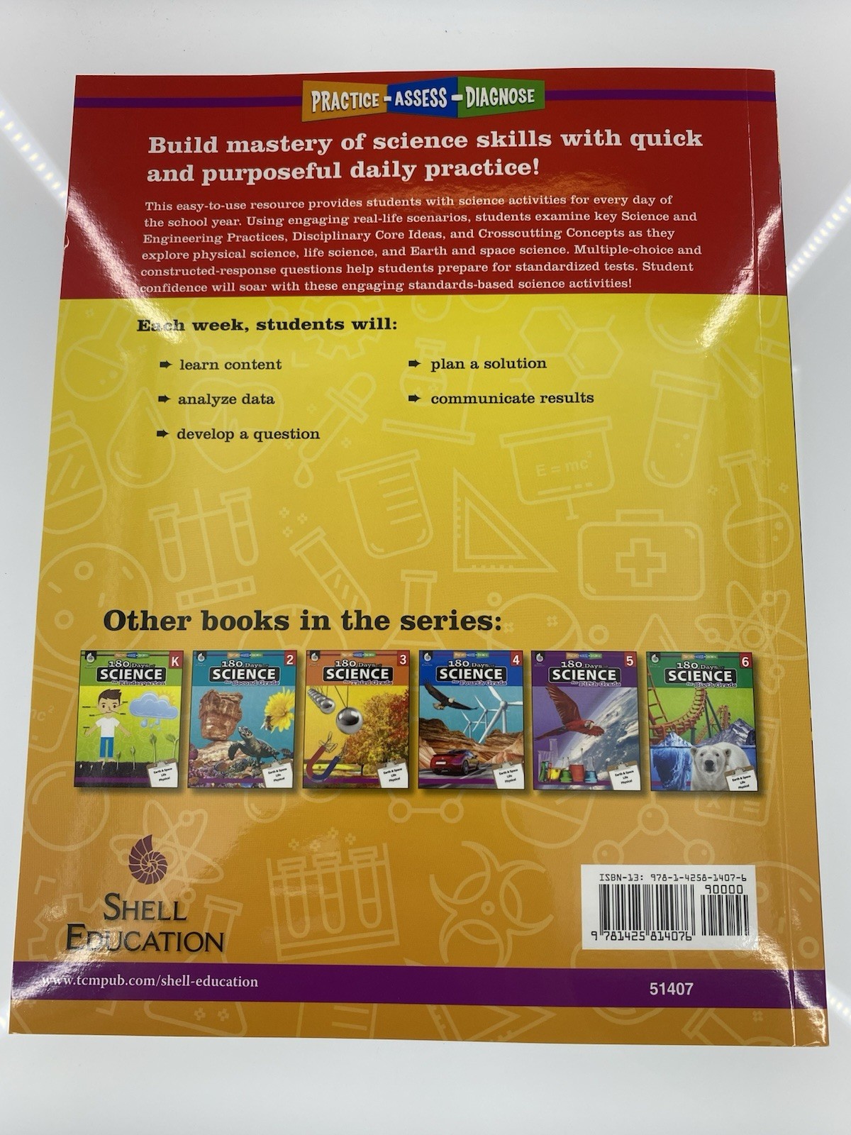 180 Days of Science for First Grade: Practice, Assess, Diagnose (TCM) NEW