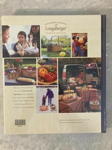 Entertaining with Longaberger Book Hardcover 192 Pages 2003 NEW SEALED