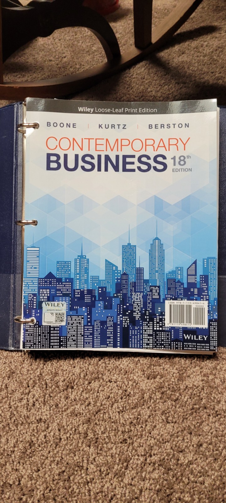 Wiley Loose-Leaf Contemporary Business 18th Edition Loose Leaf